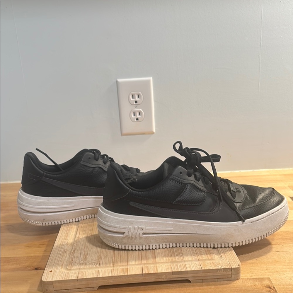 Nike Black and White Air Force 1 Sneakers